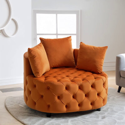 Width 40.6 Inches Accent Chair / Classical Barrel Chair For Living Room / Modern Leisure Sofa Chair