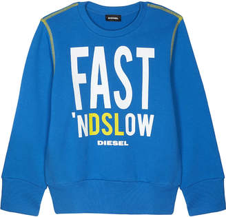 Diesel Fast 'nDSLow crew neck cotton jumper 8-16 years