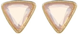 Rivka Friedman Faceted Opal Crystal Trillium Stud Earrings