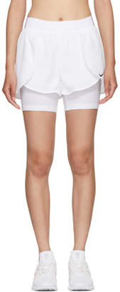 Nike White Flex Bliss Gym Shorts