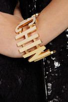 Thumbnail for your product : Moschino + V&A gold-plated cuff