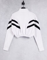 Thumbnail for your product : Parisian Tall half zip sweater co-ord with stripes in white