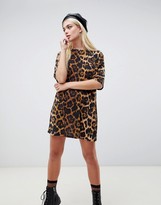 leopard tee shirt dress