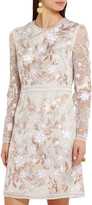 Thumbnail for your product : Vilshenko Zoe embroidered silk-organza dress