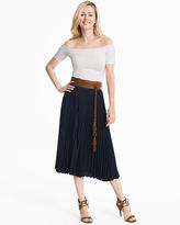 Thumbnail for your product : White House Black Market Pleated Midi Skirt