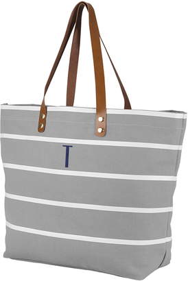 Cathy's Concepts Monogram Large Canvas Tote