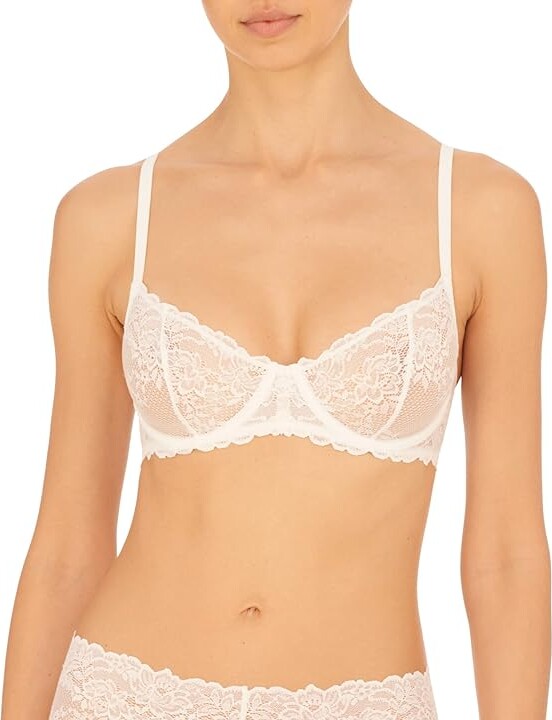 Natori Heavenly Convertible Balconette Underwire Women's Bra White : 32C, Elastane/Lace/Lycra