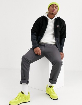 Nike winter fleece zip-through jacket in black