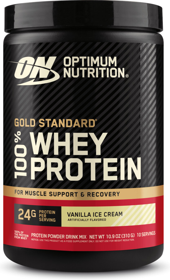 Optimum Nutrition, Gold Standard 100% Whey Protein Powder, Vanilla Ice Cream, 10.9 oz, 10 Servings