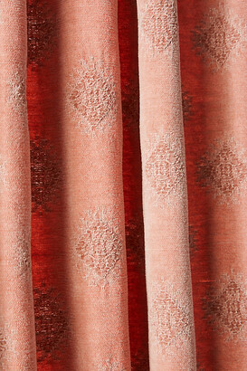 Anthropologie Jacquard Chenille Curtain Pink