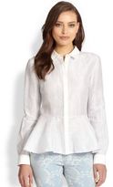 Thumbnail for your product : Marchesa Voyage Peplum Button-Front Shirt
