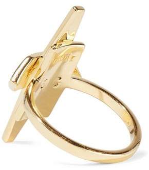 Noir Shape Up 14-karat Gold-plated Ring