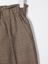 Thumbnail for your product : BRUNELLO CUCINELLI KIDS Paperbag Check Trousers