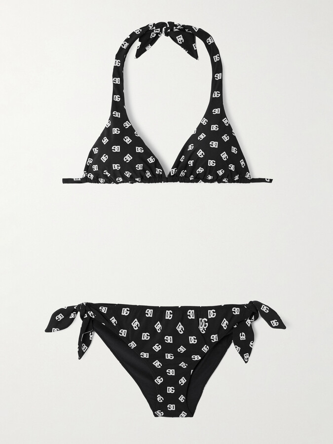 Dolce & Gabbana Logo-print Bikini - Black