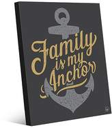 Thumbnail for your product : Horizon Worldwide Family is my Anchor Nautical Quote 20" x 24" Metal Wall Art Print