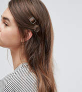 Thumbnail for your product : ASOS DESIGN Pack of 2 Mini Open Shapes Hair Clips
