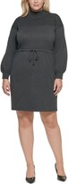 Thumbnail for your product : Calvin Klein Plus Womens Knit Long Sleeves Sweaterdress