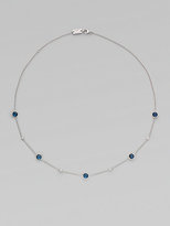 Thumbnail for your product : Ippolita Stella London Blue Topaz, Diamond & Sterling Silver Rain Station Necklace
