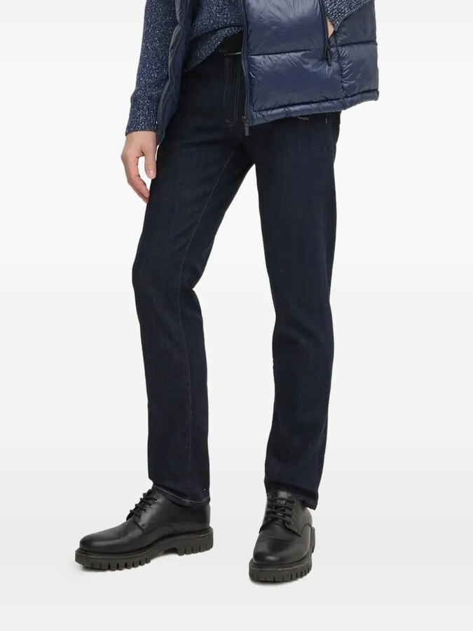 Hackett Leather-Patch Denim Jeans