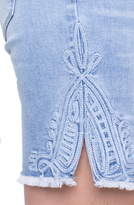 Thumbnail for your product : Liverpool Corine Embroidered Side Slit Denim Shorts
