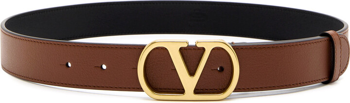 Valentino Garavani Vlogo Grained Leather Belt
