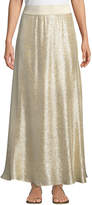 Thumbnail for your product : Marie France Van Damme Bright Metallic A-Line Maxi Skirt Coverup
