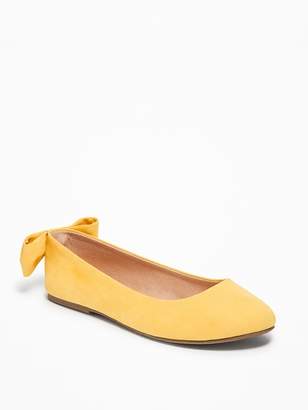 Old Navy Sueded Bow-Back Ballet Flats for Girls