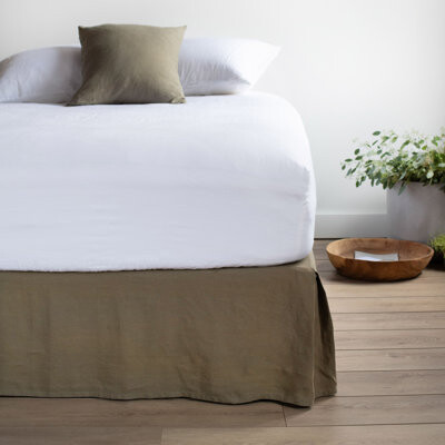 BOKSER HOME 100% French Linen Bedskirt