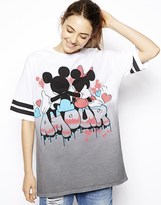 Thumbnail for your product : ASOS Tunic Top with Mickey and Minnie Amour Print