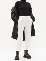 Thumbnail for your product : Moncler Cotton-gabardine Cropped Trousers - White