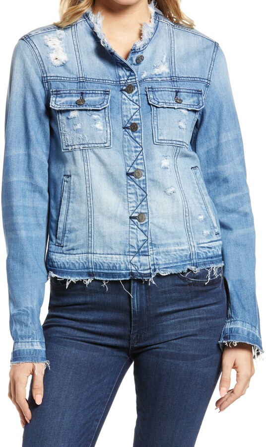 HIDDEN JEANS Frayed Edge Denim Jacket ShopStyle