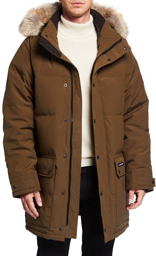 mens green parka