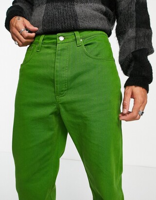 ASOS DESIGN straight leg jeans in green