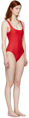 MAISON KITSUNÉ Red Tricolor Fox Swimsuit