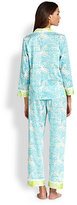 Thumbnail for your product : Oscar de la Renta Sleepwear Printed Cotton Sateen Pajama Set