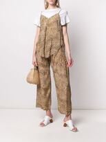 Thumbnail for your product : Mes Demoiselles Leopard Print Palazzo Trousers