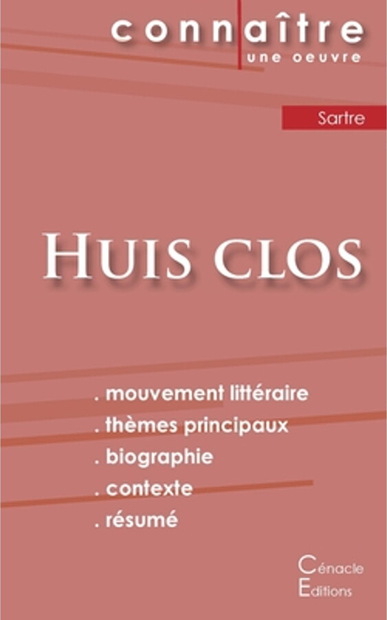 Fiche de lecture Huis clos de Jean-Paul Sartre (Analyse littéraire de référence et résumé complet) (Paperback) by Jean-Paul Sartre