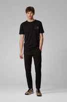 Thumbnail for your product : HUGO BOSS Regular-fit T-shirt in cotton with layered metallic logo