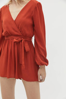 Thumbnail for your product : Urban Outfitters Mona Surplice Long Sleeve Romper