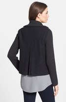 Thumbnail for your product : Eileen Fisher Wool Blend Jacket with Ribbed Contrast (Plus Size)