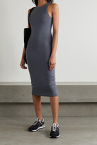 Thumbnail for your product : Ninety Percent + Net Sustain Stretch-tencel Jersey Midi Dress - Gray