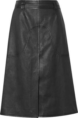 Courreges Belted Leather Skirt - Black