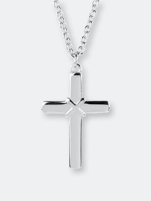 Bishilin Womens Cross Stainless Steel Pendant Necklace CZ 1628mm 