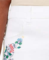 Thumbnail for your product : Melissa McCarthy Trendy Plus Size Carmen Wash Embroidered Cropped Jeans
