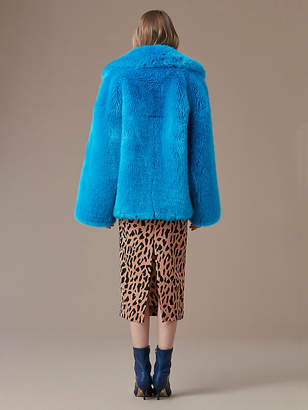 Diane von Furstenberg Faux Fur Collared Jacket