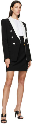 Balmain Black Crepe Miniskirt