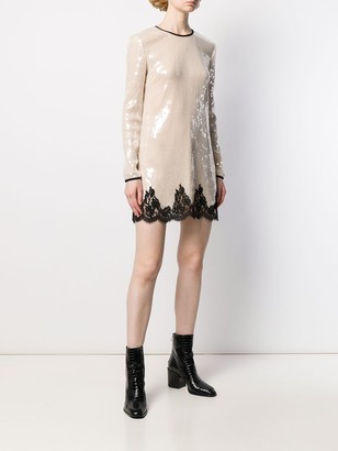 Ermanno Ermanno Sequin-Embellished Shift Dress