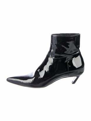 Balenciaga Patent Leather Boots Black - ShopStyle