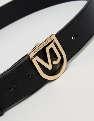 Versace Jeans Belt with Metal Shield Buckle