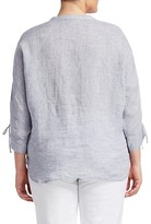 Thumbnail for your product : NIC+ZOE, Plus Size Lace-Up Linen Top